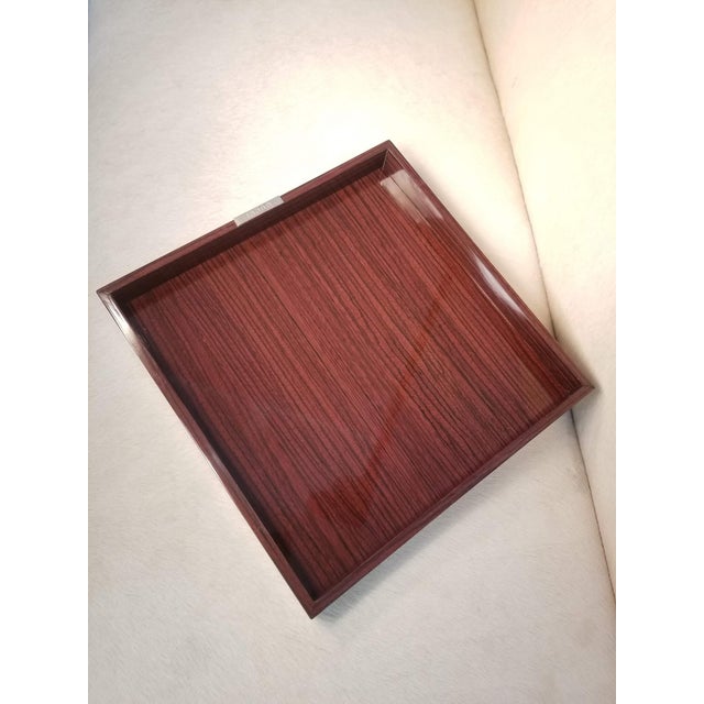 Gucci Final Clearance Thru 1/30 Only Gucci 1970s Stunning Exotic Wood Cocktail Serving Tray, Italy For Sale - Image 4 of 9