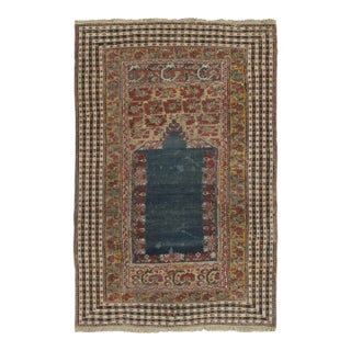 Vintage Turkish Anatolian Prayer Rug With Polychrome Design - Rug & Kilim For Sale