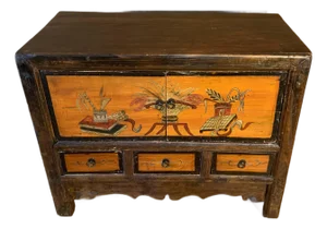 Antique Painted and Lacquered Chinese Chest