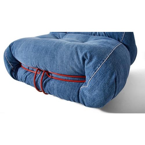 Soriana Denim Armchair by Afra & Tobia Scarpa for Cassina For Sale - Image 13 of 18