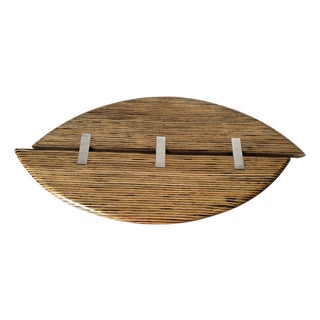 1990’s Clayton Tugonon Sculptural Coconut & Rattan Coffee Table For Sale