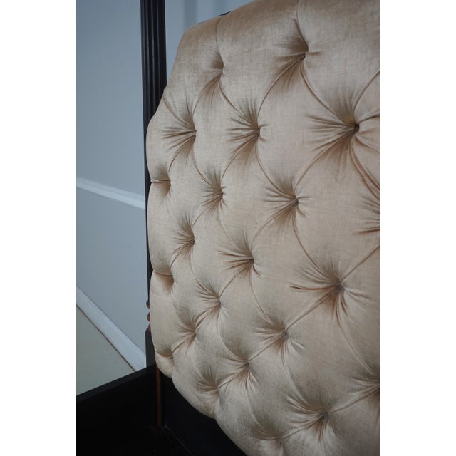 Nancy Corzine King Size Poster Bed W. Tufted Headboard For Sale - Image 11 of 14