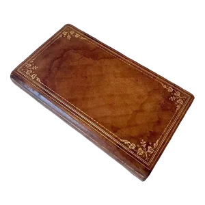 Leather Bound Hinged Book for Storage and Document Storage