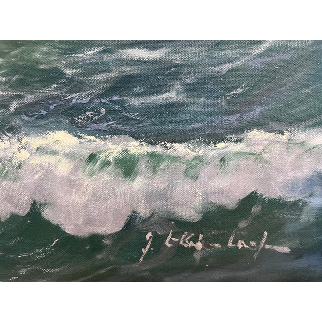 Mid 20th Century Gerhard Lukas Larsen (German 1911-1965) Oil Canvas Vintage, Maritime, Seascape For Sale - Image 9 of 9