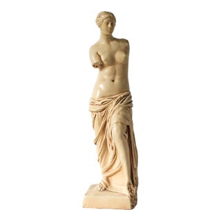 Vintage Neoclassical Venus De Milo Plaster Sculpture For Sale