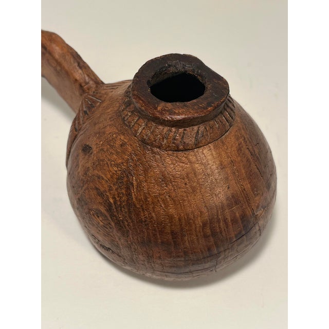 1900’s Antique Hand Carved Resewood Opium Cup from Jodphur, India Aprox. dimensions: 3.5"H x 8"W x 3.5"D Good antique...