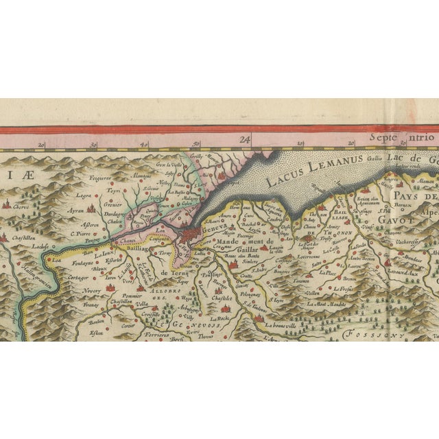 Blaeu Map of Savoy & Alps, 1642 For Sale - Image 11 of 13