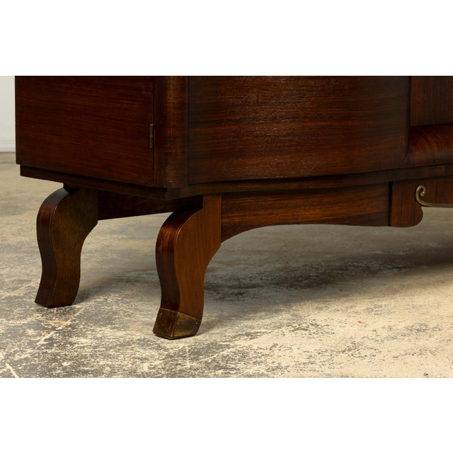1930s French Art Deco Rosewood Sideboard With Black Marble Top For Sale - Image 17 of 18