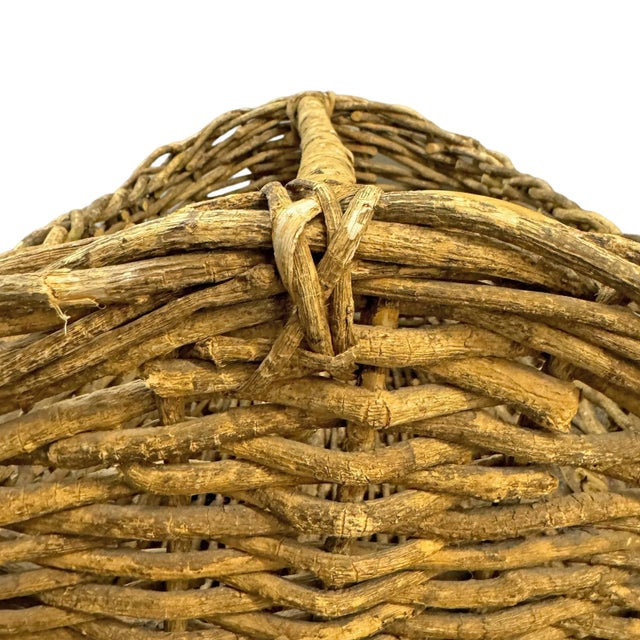 French Woven Wicker Garden Trug For Sale - Image 9 of 12