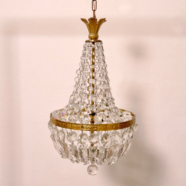 Early 20th Century Empire Crystal Hot Air Balloon Chandelier, 1890s For Sale - Image 10 of 15