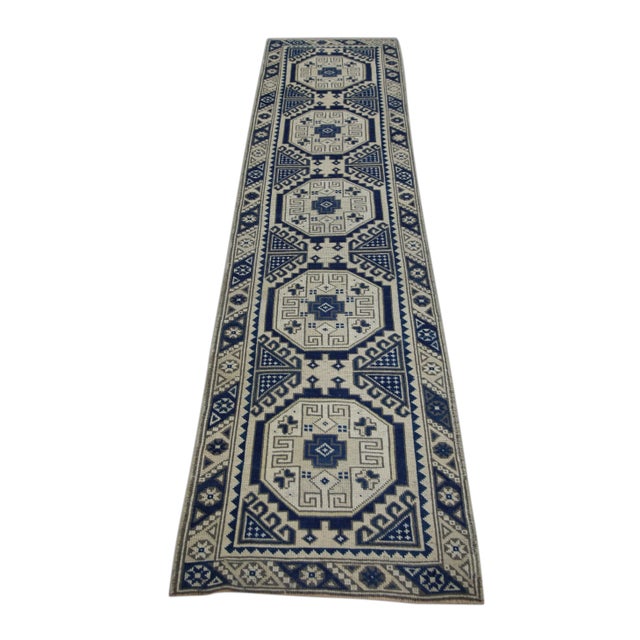 1960s Vintage Turkish Rug 2'5" x 9'7" For Sale - Image 5 of 6