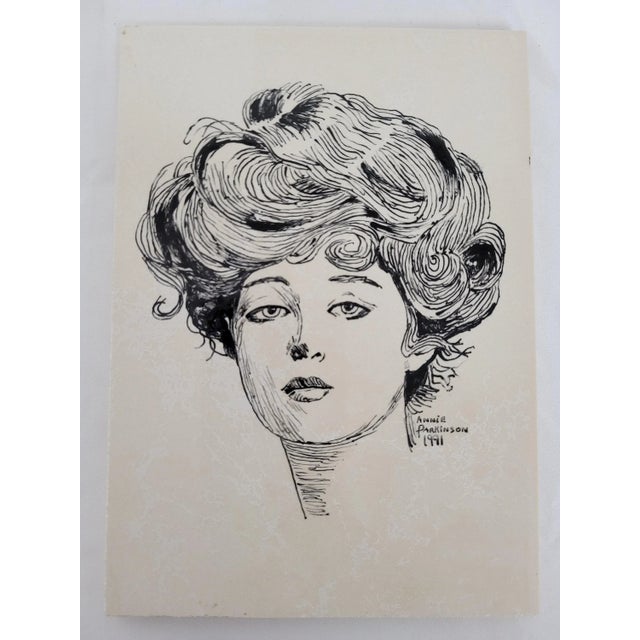 Vintage Art Pottery Tile Woman Bust Lady Plaque Signed Annie Parkinson 1991 For Sale - Image 4 of 6