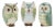 Terra Cotta Owl Figurine (Set of 3) For Sale