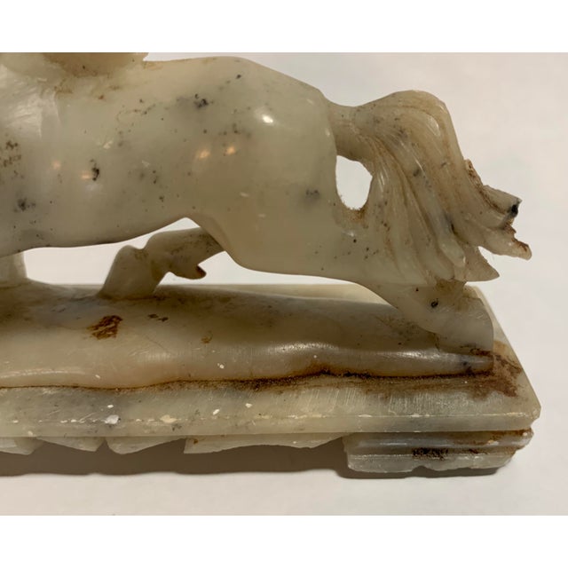 Early 20th Century Chines Soapstone Horse Carving Measures 5" long x 1 1/2" wide x 3 1/5" tall.
