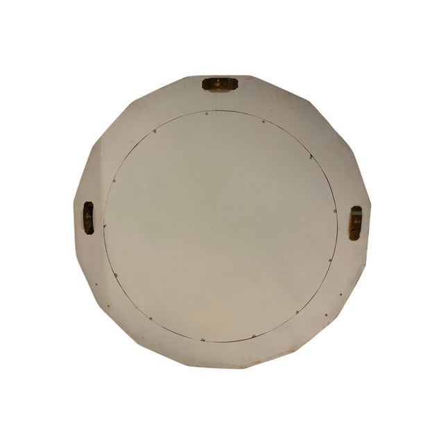 Large Abstract Orange Over Mantel Wall Mirror from Theodore Alexander, 2000s For Sale - Image 9 of 10