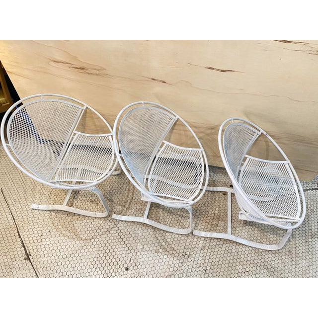 Metal 1950s Set of 3 Maurizio Tempestini Salterini Radar Springer Lounge Chairs Attributed For Sale - Image 7 of 8