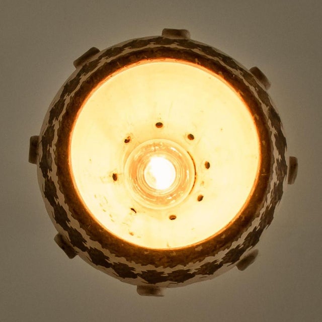 Beige Danish Ceramic Pendant Lights, 1970, Set of 2 For Sale - Image 8 of 18