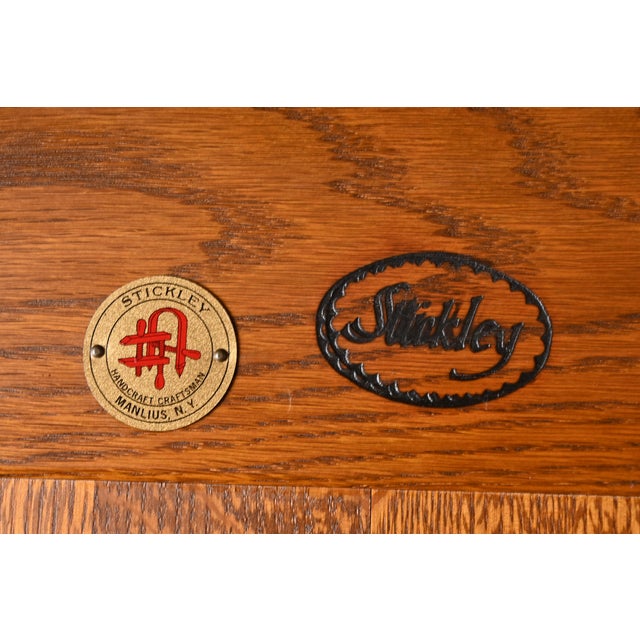 Stickley Mission Oak Arts & Crafts Trestle Dining Table For Sale - Image 9 of 10