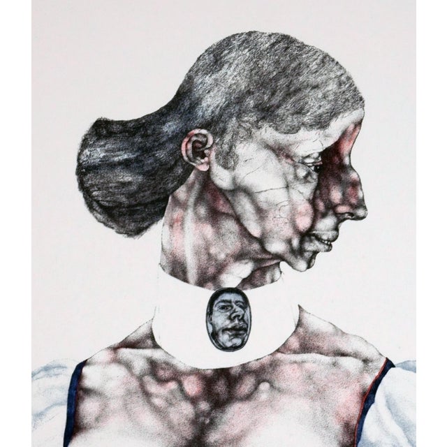 Reiner Schwarz (*1940 Hirschberg), The Dirndl Model, 1969. Lithograph, 33 cm x 26 (depiction), 59 cm x 42 cm (sheet size),...