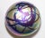 1990s Large Vintage Hand Blown Aurene Iridescent Studio Art Glass G. Levy Paperweight For Sale - Image 5 of 12