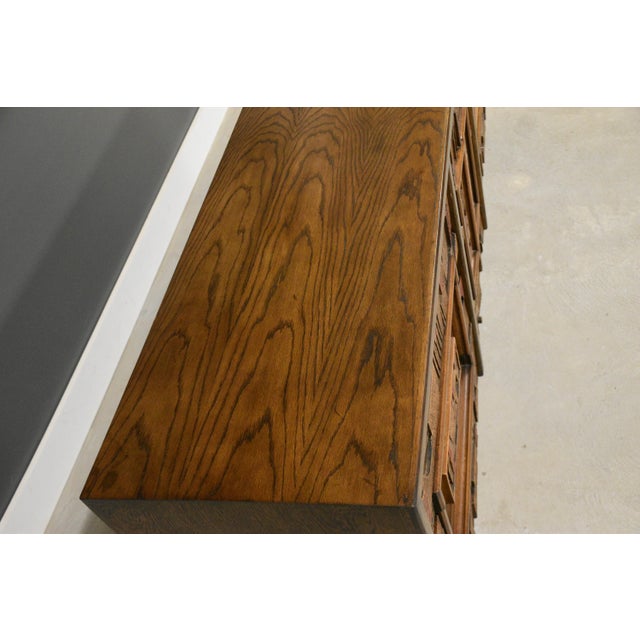 Wood 1970s Brutalist 78” MCM Lane Pueblo Walnut Dresser For Sale - Image 7 of 11