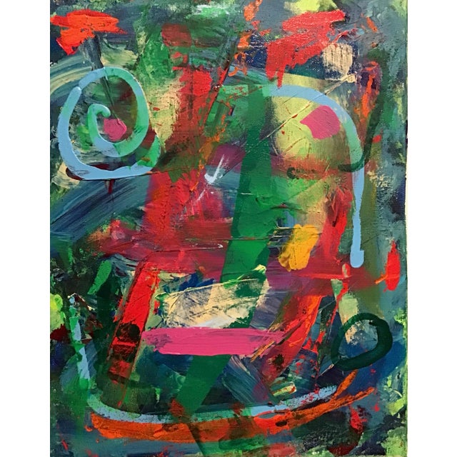 "Fa030525" Figurative Abstract Painting on Stretched Canvas For Sale