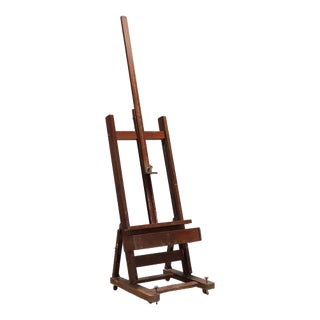 Large Painters Easel Walnut Painted Beech Italy Xx Century For Sale