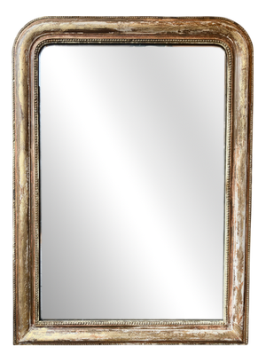 Large Antique French Louis Philippe Gold Gilt Mirror, 1850