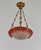 Charles Schneider A 1925-1930 French art deco 3-armed pendant light in gilded bronze or solid brass holding a nice...