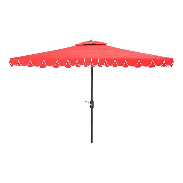 Elegant 6.5x10 Rectangle Umbrella - Red For Sale