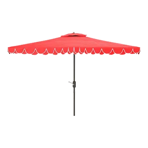 Elegant 6.5x10 Rectangle Umbrella - Red