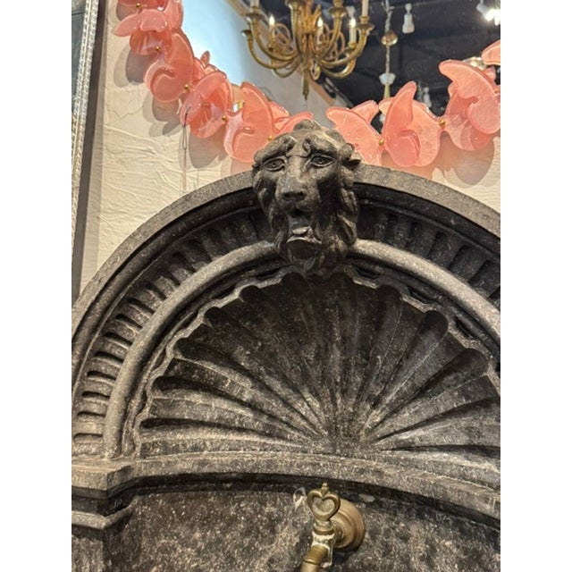Black Rare 19th C. Belgian Black Marble Wall Fountain For Sale - Image 8 of 10
