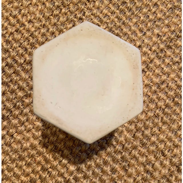 1950s 1950s Small Blue and White Japanese Hexagon Vase For Sale - Image 5 of 10