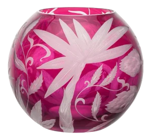 ARTEL Jungle Deco Round Vase in Fuschia