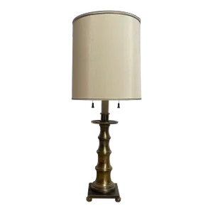 1940s Stiffel Bamboo Brass Table Lamp