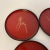 Mid-Century Japanese Chinoiserie Large Round Coasters - Set of 4 For Sale - Image 6 of 8