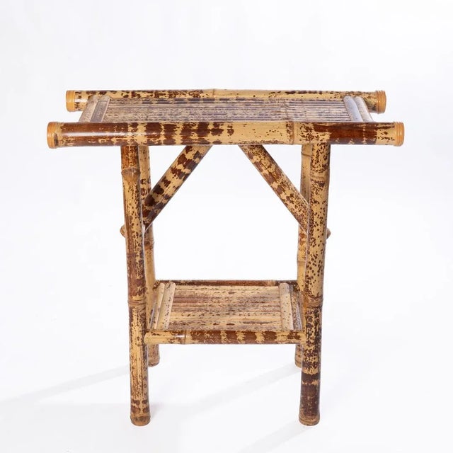 Japanese Vintage Bamboo Console Table For Sale - Image 3 of 9
