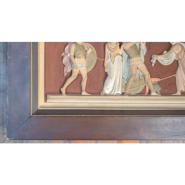 19th or 20th Century Neo-Classical Polychrome Plaster Plaque After Bertel Thorvaldsen For Sale In New York - Image 6 of 18