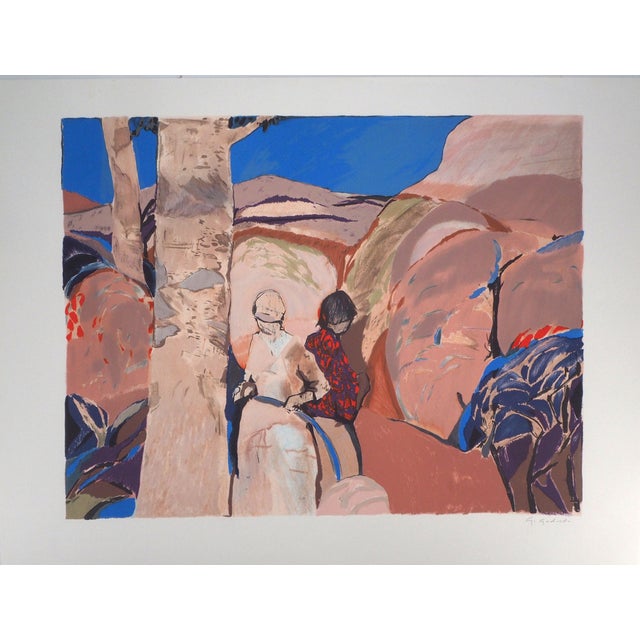 Gabriel Godard, Promenade dans les dunes, Lithograph For Sale