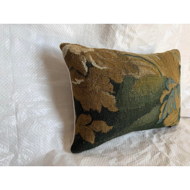 17th Century Flemish Verdure Tapestry Pillow For Sale - Image 4 of 7