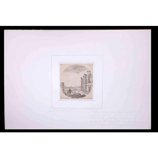 Paysages et ruines de Rome is an original artwork realized by Stefano Della Bella in 1646. Etching in paper, signed on...
