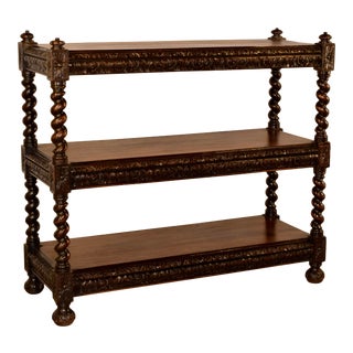 19th-C. English Oak Buffet For Sale