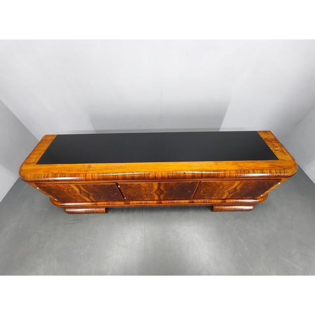 Art Deco Walnut Sideboard, Czechoslovakia, 1930s For Sale - Image 4 of 18