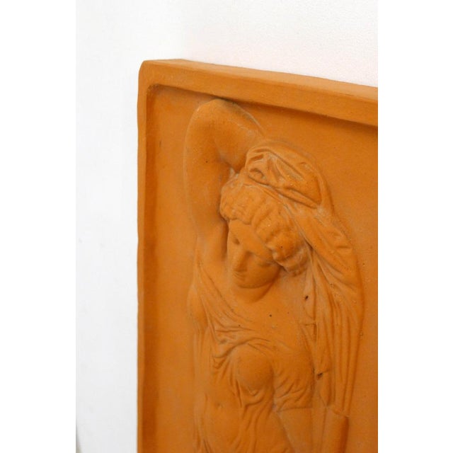 Unknown, Bas-Relief of a Woman, 1960s, Terracotta For Sale - Image 3 of 13