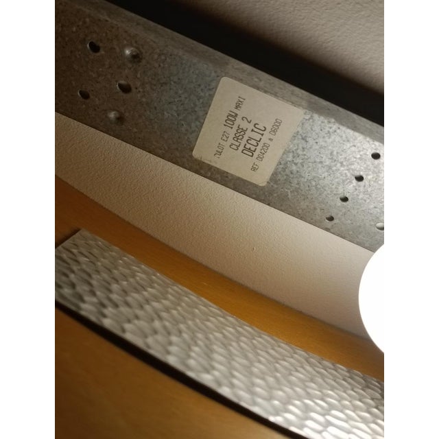 Wood Wood and Brass Wall Lights from Declic, 1980s, Set of 2 For Sale - Image 7 of 10