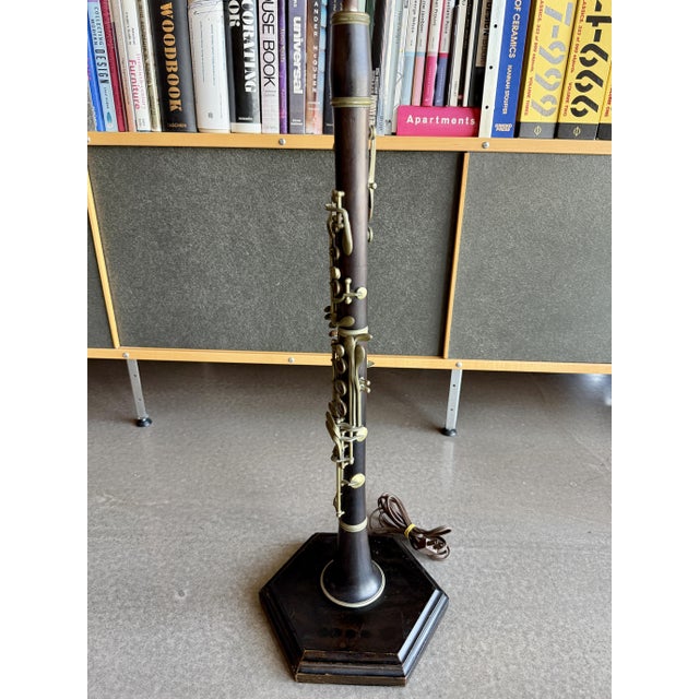 Frederick Cooper Vintage Frederick Cooper Lamp Chicago Clarinet Instrument Wood Hollywood Regency Design For Sale - Image 4 of 14