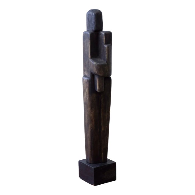Swedish Modernist Wood Sculpture For Sale