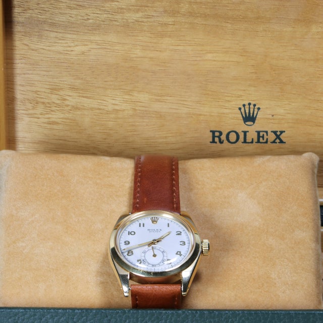 Vintage Rolex Oyster 6246 36mm Dial Small Seconds Manual Wind Watch Circa 1972 For Sale - Image 15 of 15