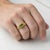 Not Yet Made - Made To Order Watch Band Shaped Ring With Peridot for Men, Silver, Gold, Size 10 For Sale - Image 5 of 5