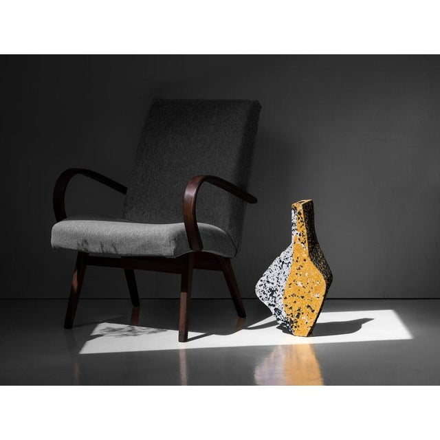 Paper Fragment Ochre I Sculptural Vase by Donatas Zukauskas For Sale - Image 7 of 11